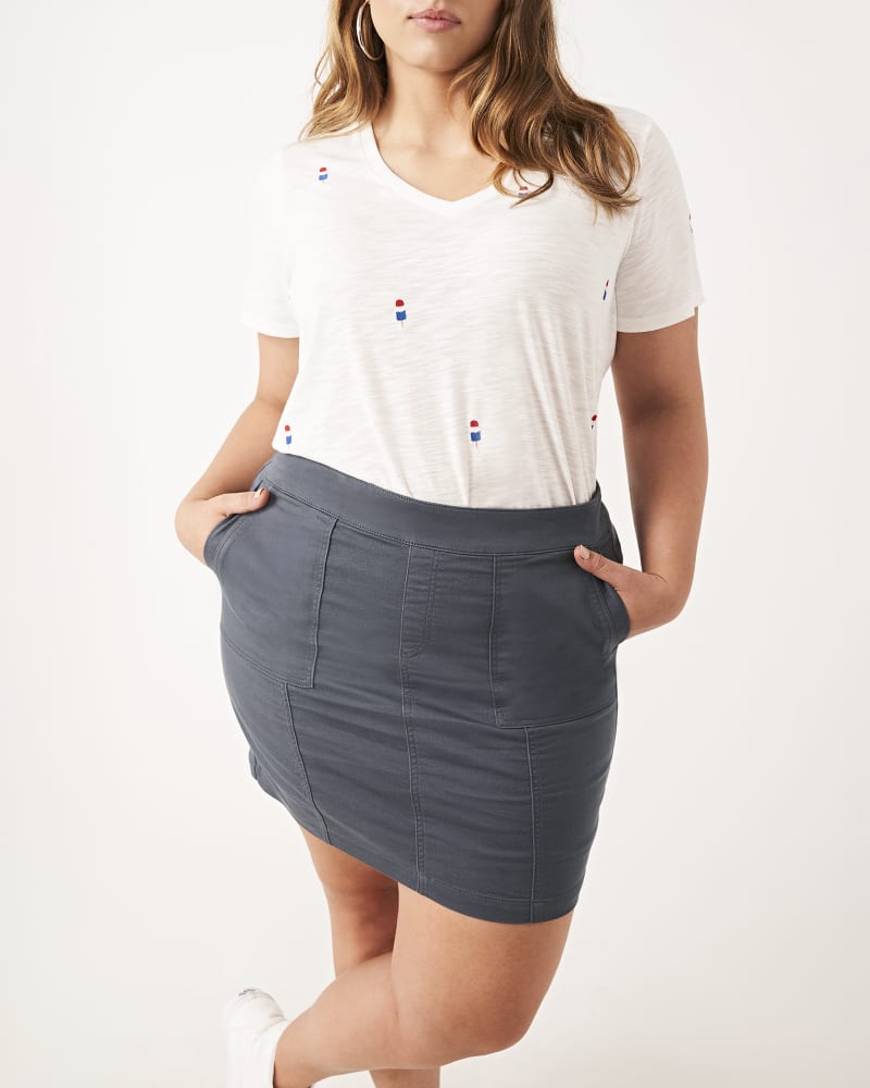 Front of plus size Joan Stretch Cotton Pencil Skort by Molly & Isadora | Dia&Co | dia_product_style_image_id:160906